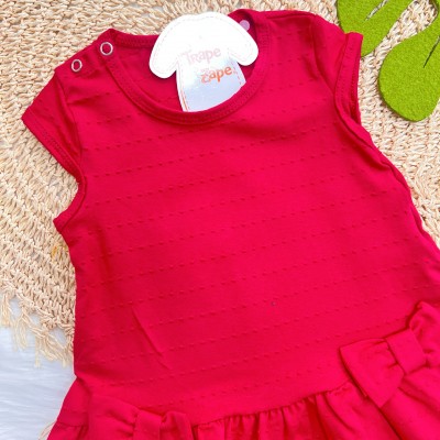 Vestido Ana Bola com Dois Laços - Vermelho